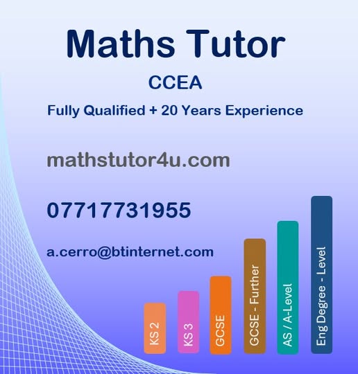 Maths Tutor 4u Northern Ireland for KS3, GCSE, Further Maths, AS/A-Level & Degree-Level